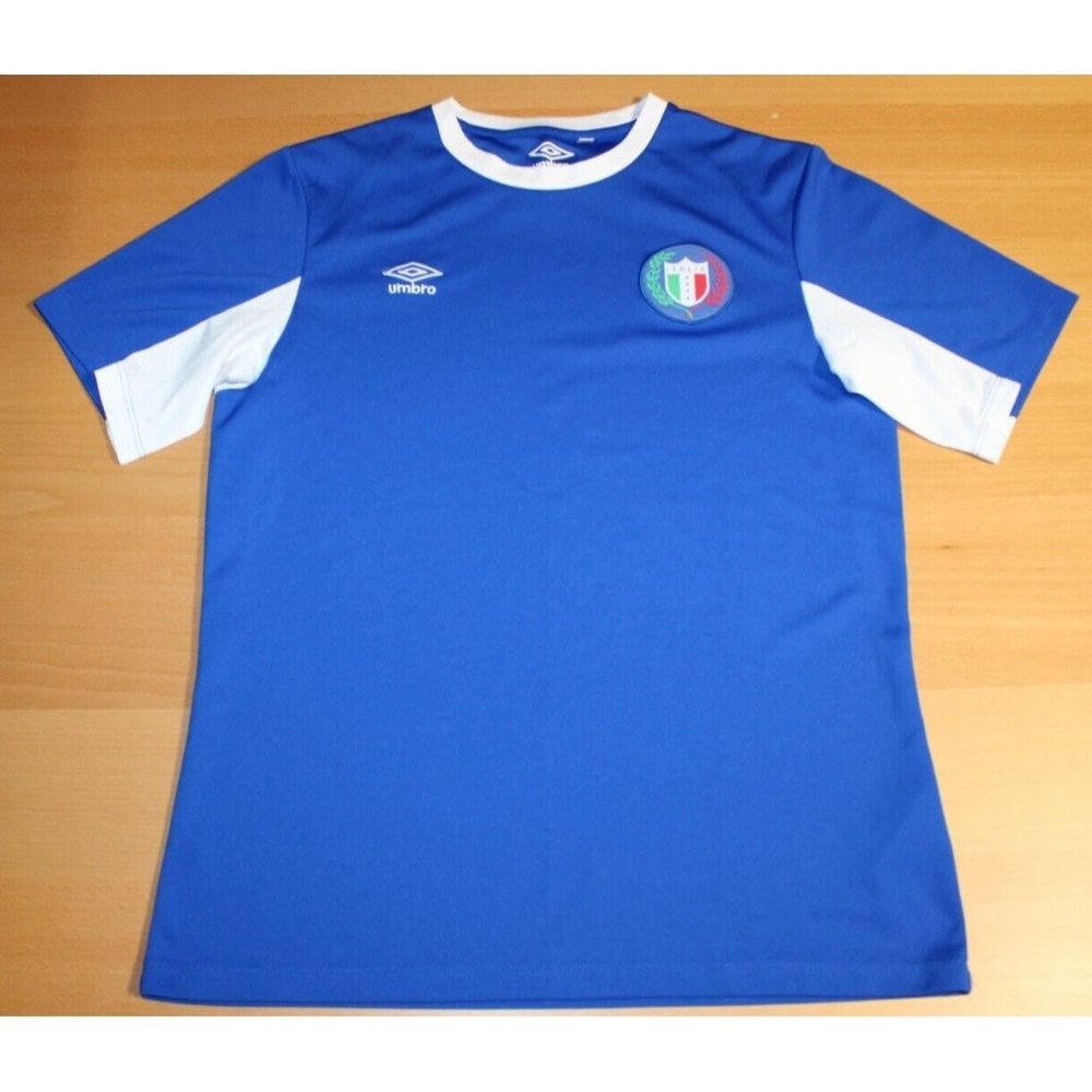 Italy National Football Team Jersey Shirt Top Medium Umbro Soccer Futbol Blue